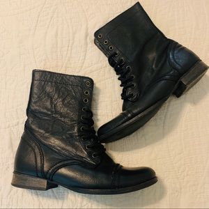 Women’s Steve Madden Black Troopa Combat Boots